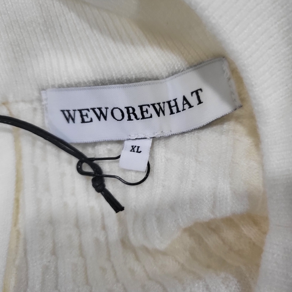 WEWOREWHAT Mock Neck Cozy Sweater Romper - Picture 3 of 8